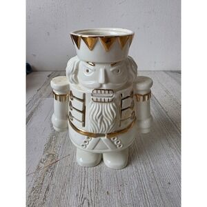 Mikasa ceramic votive nutcracker Xmas holiday Elegance fk001 China T holder